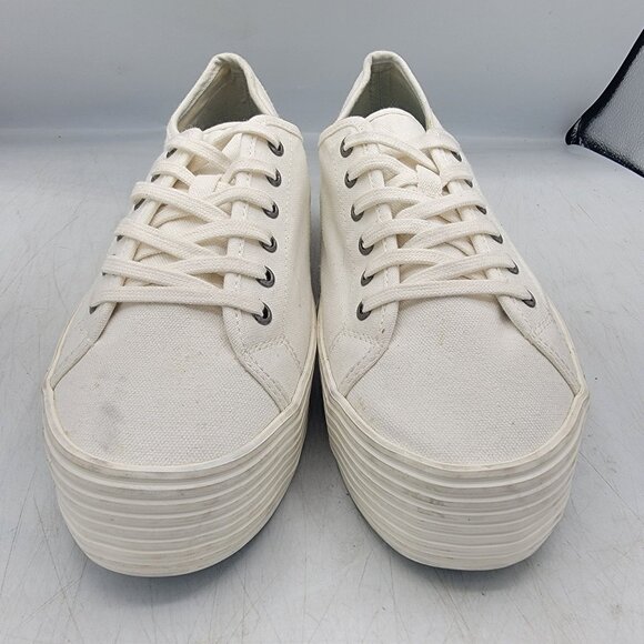 Seavees Monterey Sneaker Platform Womens 9 White Bleach Cotton Canvas Casual - Picture 2 of 13